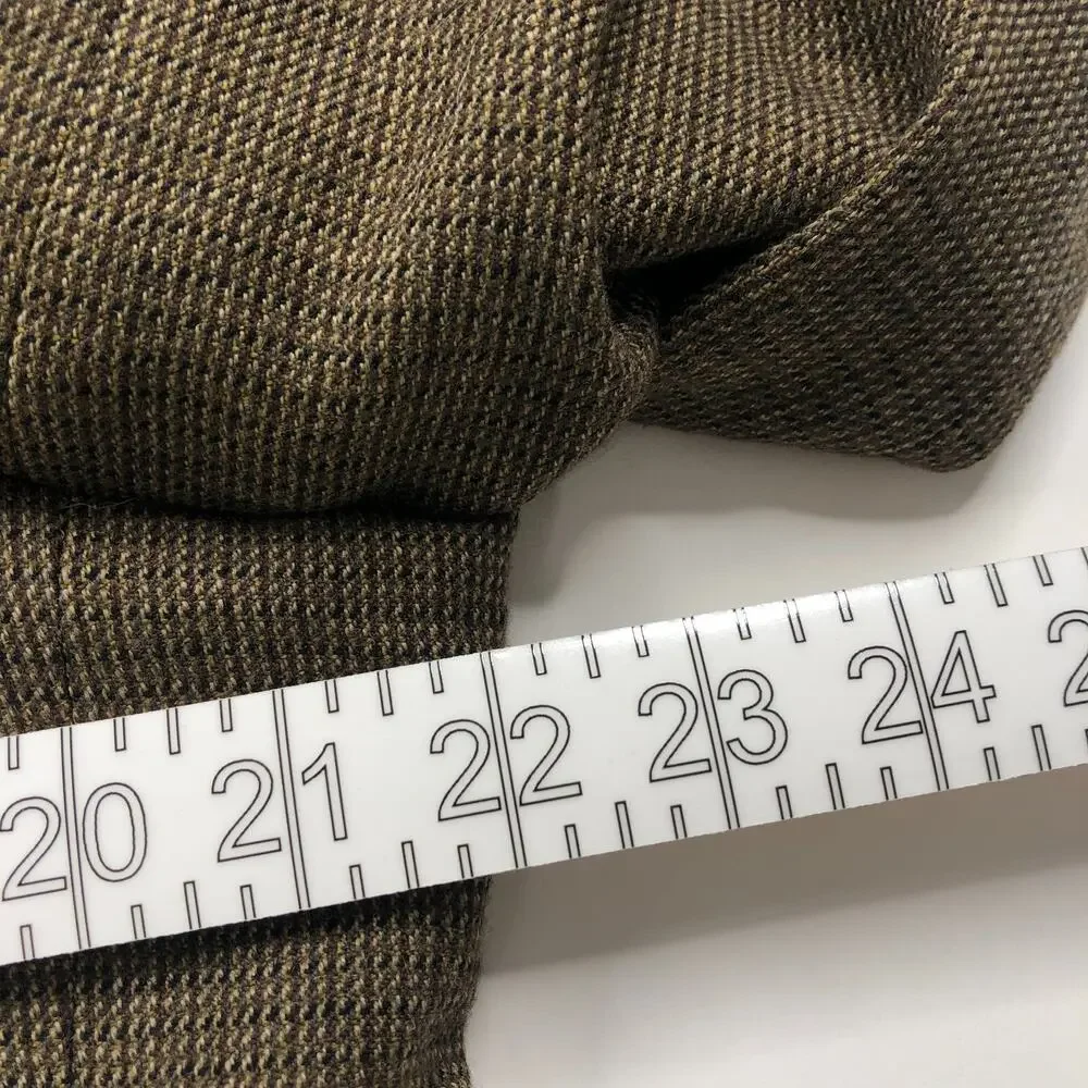 Chaps 44 L Long Men's 100% Wool Knit Button Sport Coat Jacket Brown MINT